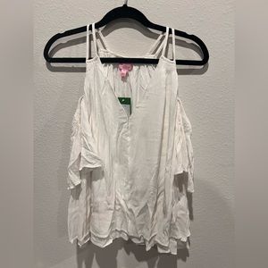 Lily Pulitzer off shoulder tank white size small NWT, never worn